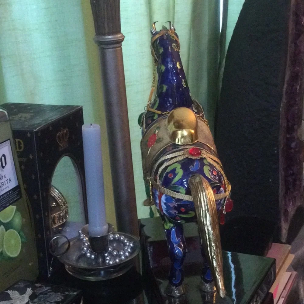 Estate Find Cloisonne Horse On Stand - Picture 9 of 13